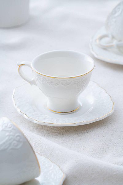 ACAR Angela Gold 6-Person Coffee Cup Set - 90 ml