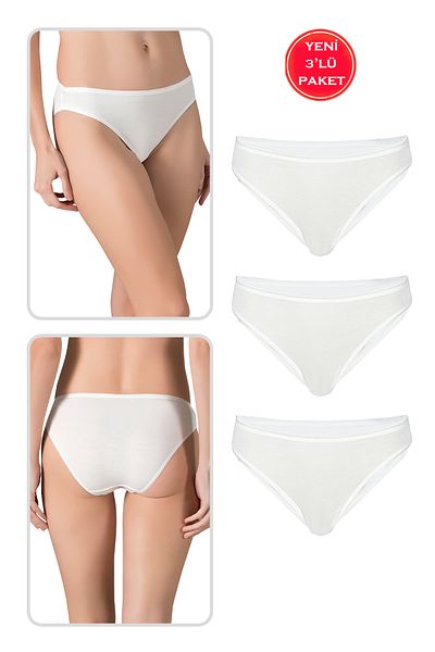 ÖZKAN underwear Özkan 23926 Γυναικεία εύκαμπτα άνετα εσώρουχα βισκόζης 3 συσκευασιών