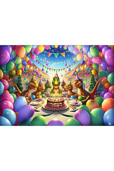 Art Puzzle Art Children's Dinosaur Party 50 Piece Puzzle
