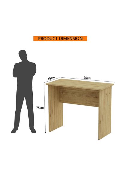 Mahmayi Modern MP1 Study Table 90x45 Desk, Executive Desk, Computer Workstation Natural Davos Oak