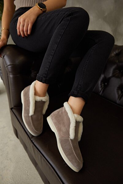 NILUFARR Damimi Vizon Справжня замша з хутром Жіноче взуття