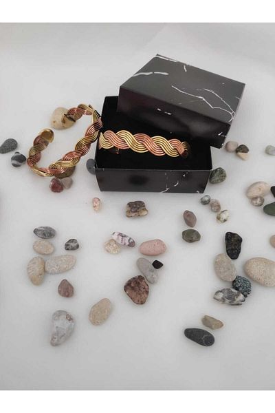BŞK VİRGO 17 cm 100% Pure Copper Curved Bracelet