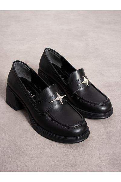 Alemdar Shoes Дамски мокасини Black Star Detail