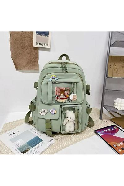 AYVİ STORE rucsac ghiozdan în stil coreean cu ursuleț