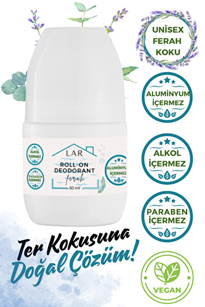 LAR Doğal Alüminyumsuz Parabensiz Alkolsüz Vegan Unisex Ferah Kokulu Roll-on ...