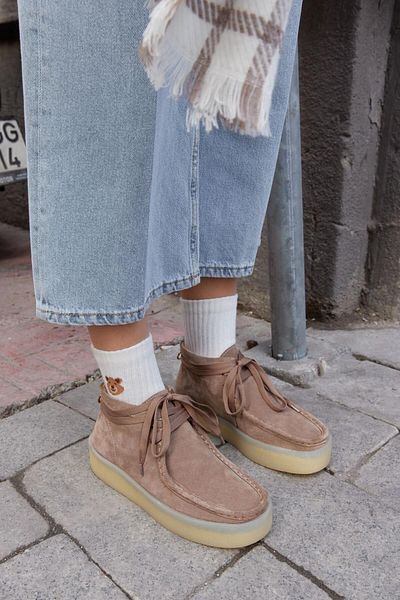 NILUFARR Amber Mink Genuine Suede Women's Lace Up Boots