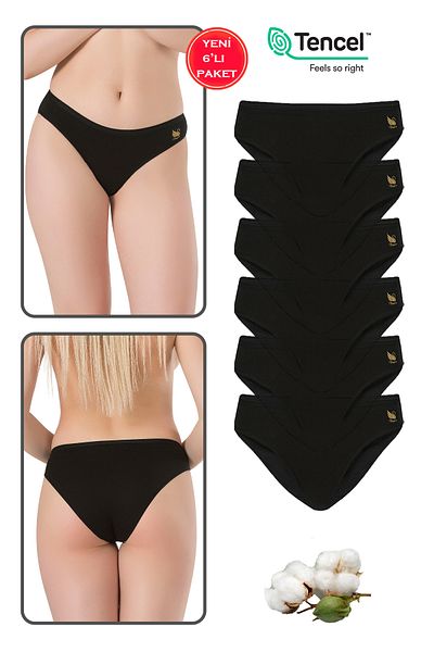 ÖZKAN underwear Özkan 23924 6 Pack Women's Cotton Modal Flexible Soft Slip Panties
