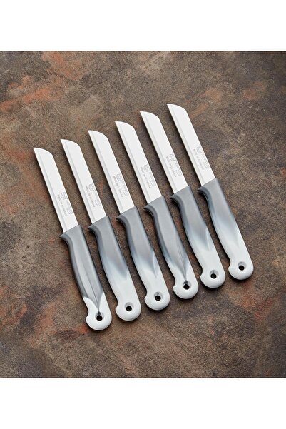 ONON Serrated Fruit Knife with Hanger, Set of 6 - Marbled Grey-White