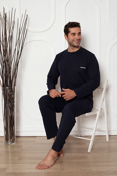 Ayans Pijama Σετ ανδρικών πιτζάμες με δύο κλωστές (χοντρές) τσέπες