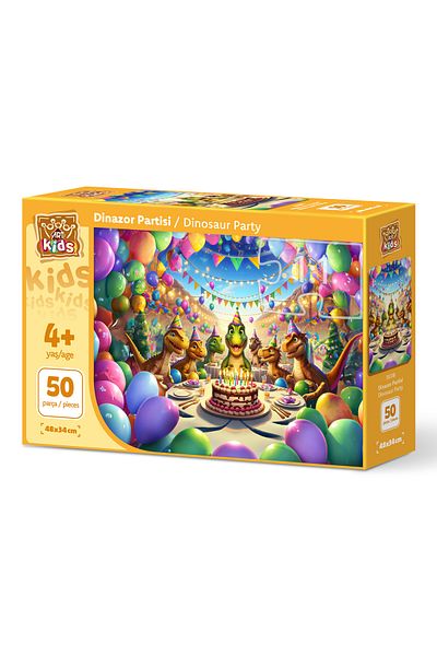 Art Puzzle Art Children's Dinosaur Party 50 Piece Puzzle