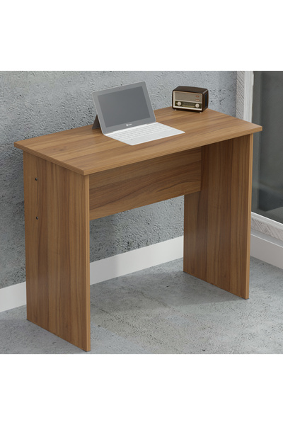 Mahmayi Modern MP1 Study Table 90x45 Plain Desk,Natural Dijon Walnut