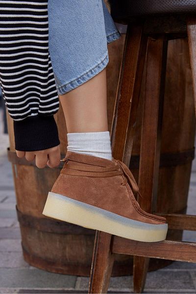 NILUFARR Γυναικείες μπότες με κορδόνια Amber Tan Γνήσιο Suede