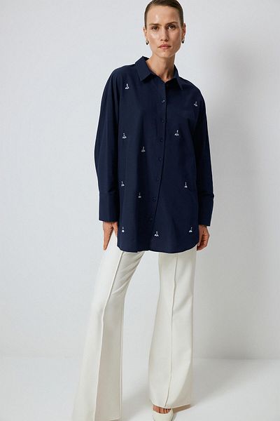 Touché Privé Stone Embroidered Shirt