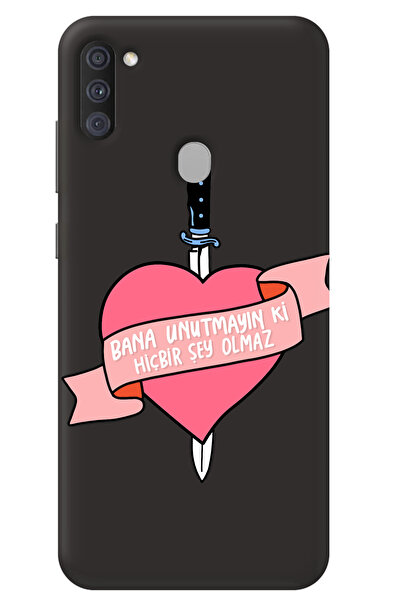 WANNA PROTECT حافظة هاتف سامسونج A11 سوداء داخلية مخملية من السيليكون بنمط فت...