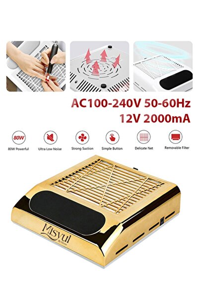 Misyul Tırnak Toz Toplama Cihazı, Protez Tırnak & Manikür Tırnak Toz Toplayıcı Cihaz Gold