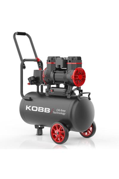 KOBB KBK25S 1.7HP 25Lt 8Bar Yağsız Sessiz Taşınabilir Hava Kompresörü