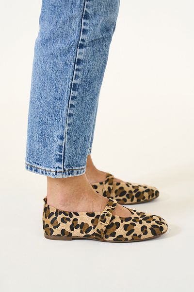Louis Cardy Estrela Leopard Patterned Women's Ballerinas