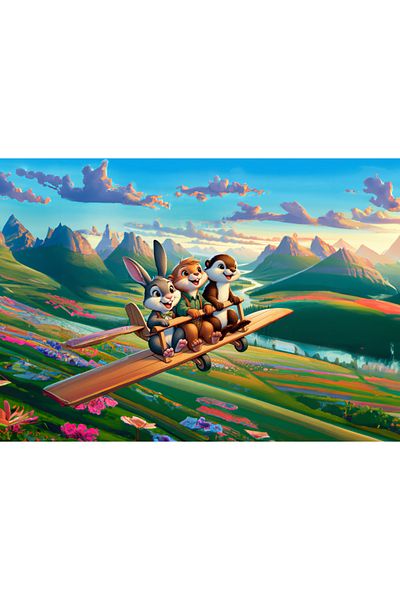 Art Puzzle Art Kids Naughty Pilots 100 Piece Puzzle