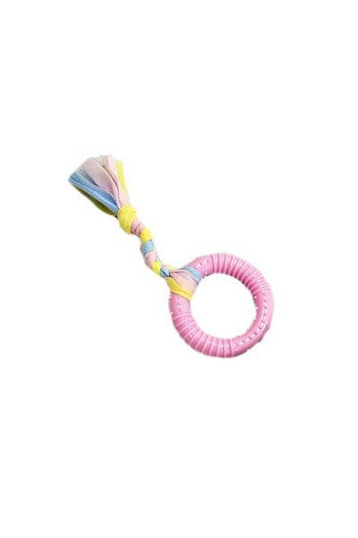 Eurodog Puppy Toys Pink Ring Teething Toy