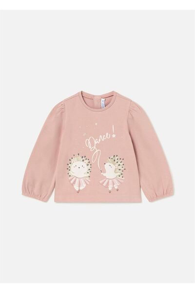 MAYORAL Kız Bebek Puf Kollu Tişört Pudra 2053