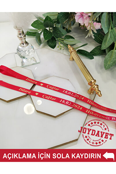 MasKEY İsim Baskılı Söz Nişan Kurdelesi