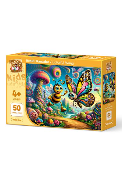 Art Puzzle Colorful Kids Plus 50 Piece Puzzle - Wings