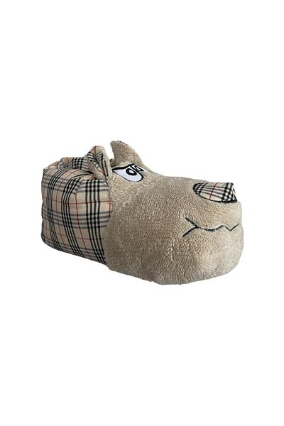 Liger Μπεζ καρό ανδρικές παντόφλες Home Booties