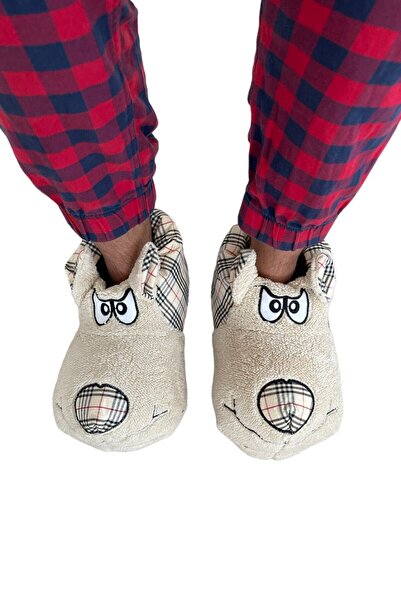 Liger Бежеві чоловічі тапочки в клітинку