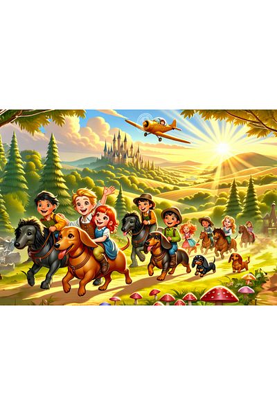 Art Puzzle Art Child Exploration in the Forest 100 Piece Puzzle