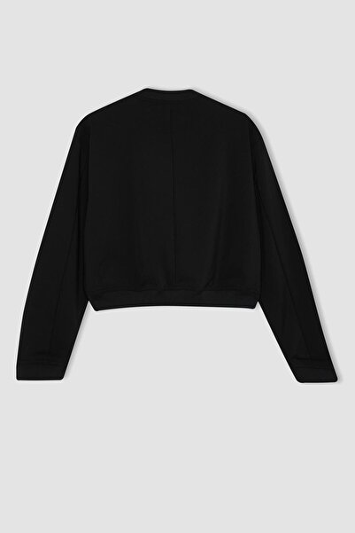 DeFacto Crop College Collar Bomber Jacket