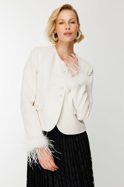 Ekol Jacket with Feather Sleeves and Cover Pockets