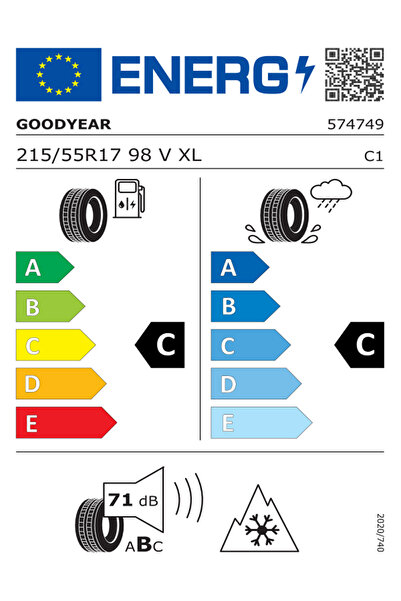 Goodyear 215/55r17 98v Xl Ultragrip 8 Performance Oto Kış Lastiği(ÜRETİM YILI: 2024)