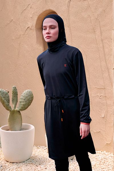 Marina Lycra Black Full Covered Hijab Swimsuit M2478