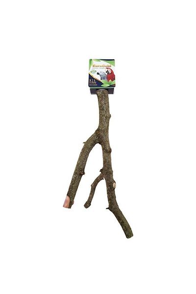 EuroGold Natural Wooden Perch for Parrots 45-55 cm