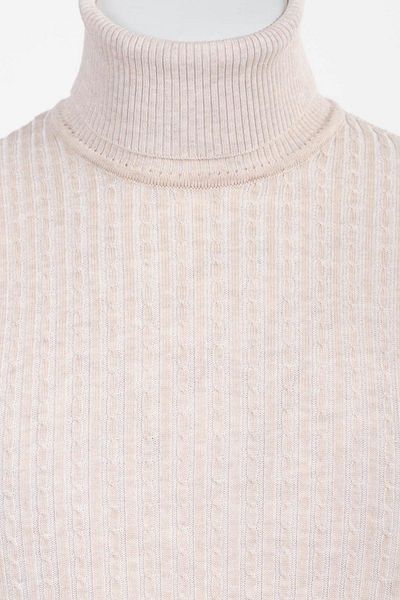Mcr Ribbed Turtleneck Knitwear Badi Beige - 11191.18K