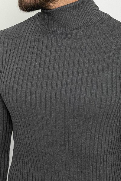 Mcr Striped Slim Fit Full Turtleneck Men's Sweater Anthracite - 11418.22K