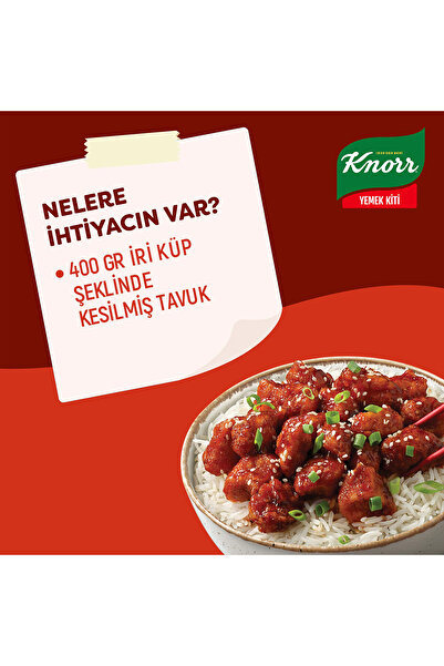 Knorr Yemek Kiti Kore Usulü Kızarmış Tavuklu Pilav 3-4 Kişilik 370g X2