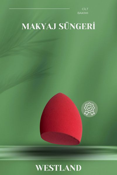 Westland Red Makeup Sponge - Cut and Cut