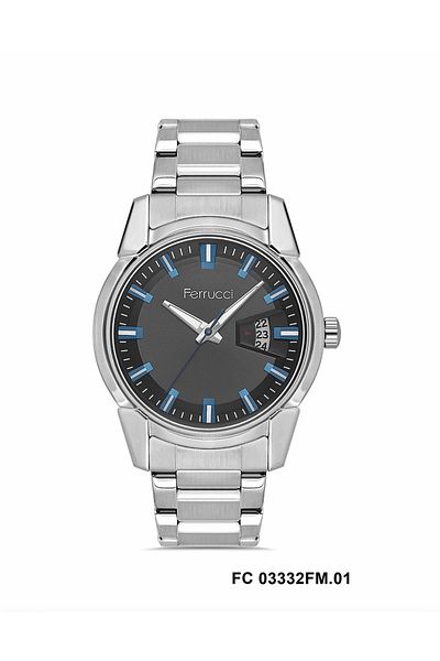 Ferrucci Fc 03332Tm.01 Men's Wrist Watch with Calendar and Stainless Steel Band.