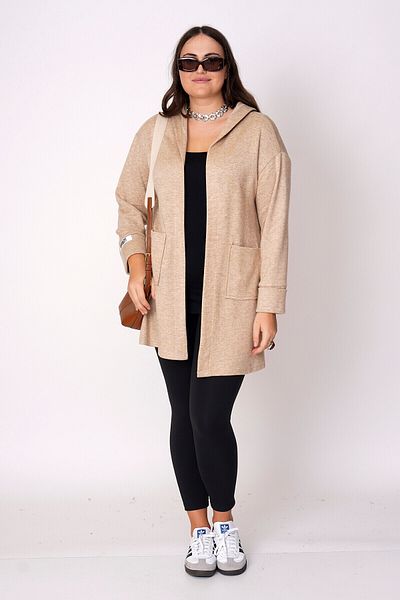 Büyük Moda Hooded Knitwear Cardigan