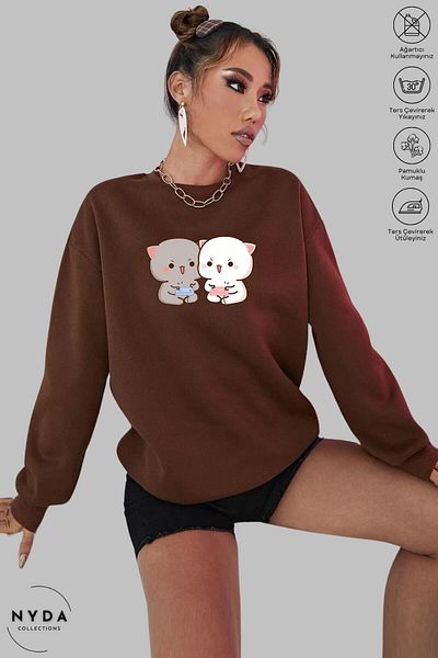 Nyda Collections Μακρυμάνικο Bubu Dudu Game Printed - Φούτερ χωρίς κουκούλα