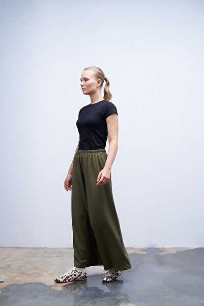 QANU Bol Paça Pantolon Yeşil