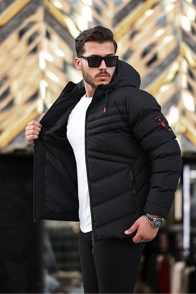 Boymen Water And Windproof Men's Hooded Winter Coat Puffer Coat
