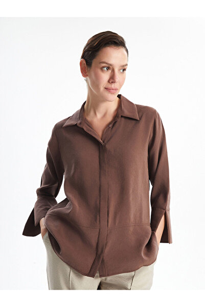 LC Waikiki Lcwk Düz Uzun Kollu Kadın Gömlek