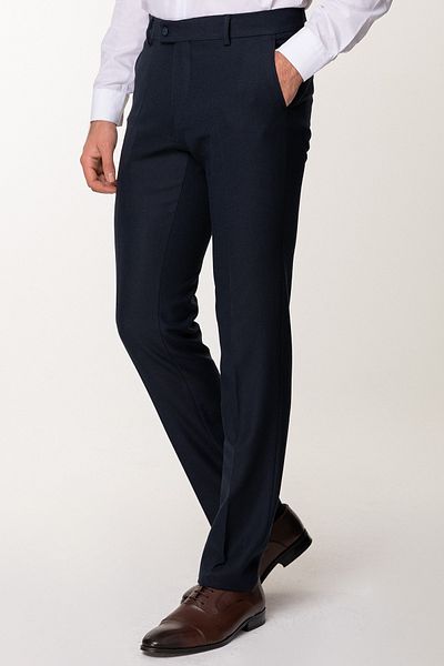 Mcr Straight Slim Fit Classic Men's Trousers Navy Blue - 38028.21K