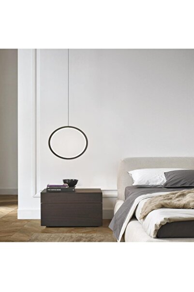 Lambadar Tekli Halka Sarkıt Modern Led Beyaz Işık Ultra Power Led Avize Salon Mutfak Oda Hol Ledli Avize