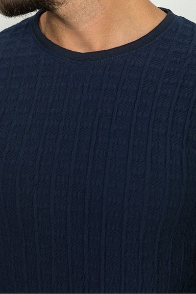 Mcr Textured Slim Fit Crew Neck Long Sleeve Men's T-Shirt Navy Blue - 36769.22K