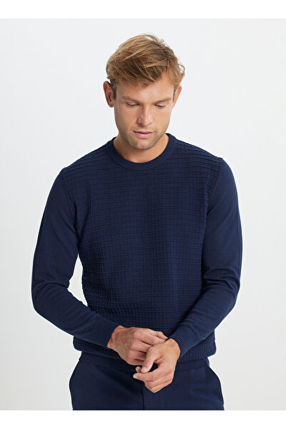 ALTINYILDIZ CLASSICS Altınyıldız Classics Bisiklet Yaka Standart Lacivert Erkek Kazak ACE492510288_TRIKO BISIKLET YAKA