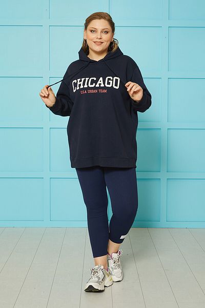 Büyük Moda ΦΟύτερ με κουκούλα CHICAGO PRINTED