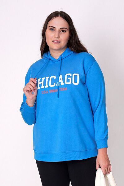 Büyük Moda ΦΟύτερ με κουκούλα CHICAGO PRINTED